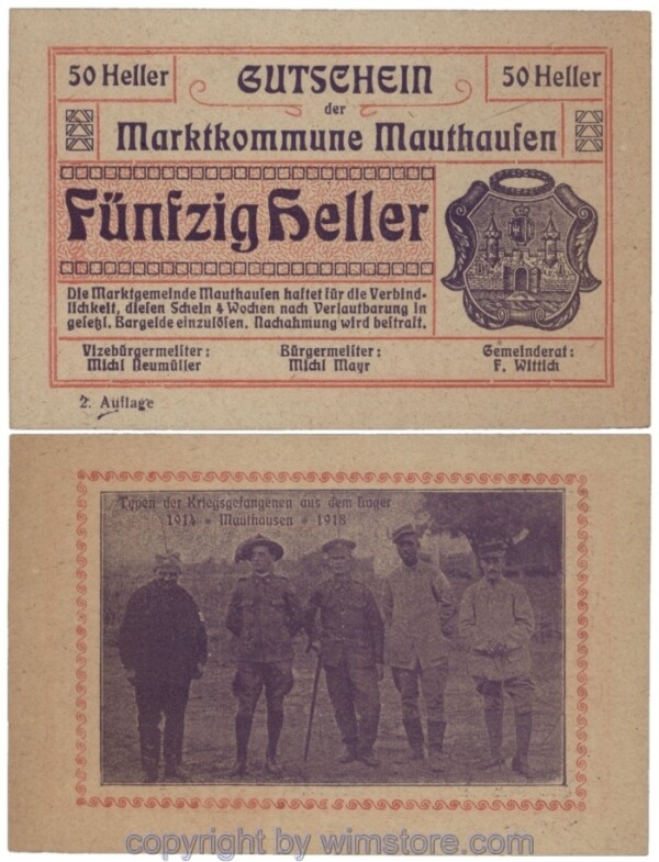 Mauthausen, J00601IIb, 50 Heller; 1