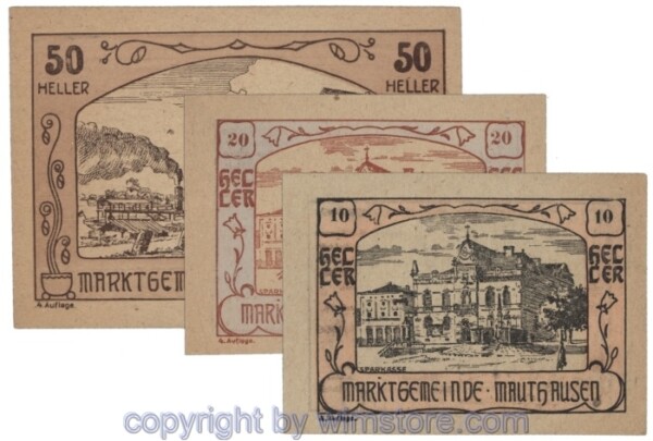 Mauthausen, J00601IVa, Serie 10, 20, 50 Heller; 1