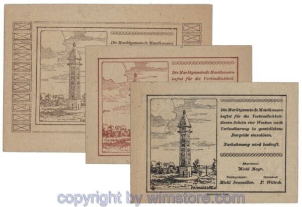 Mauthausen, J00601IVa, Serie 10, 20, 50 Heller; 1