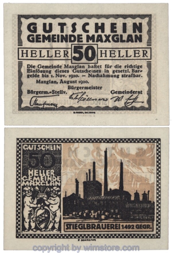 Maxglan, J00602a, 50 Heller; 1