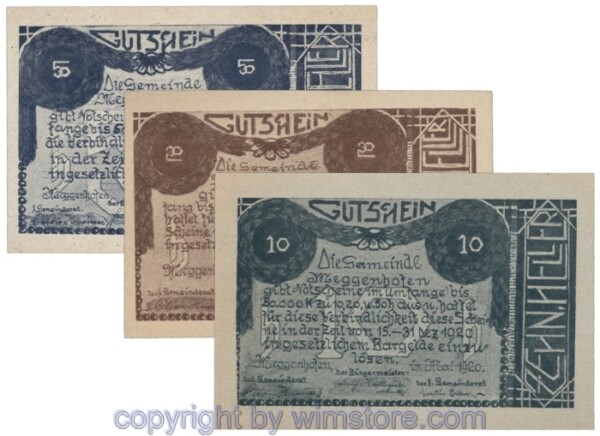 sn109058 Meggenhofen, J00603I, Serie 10, 20, 50 Heller; 1