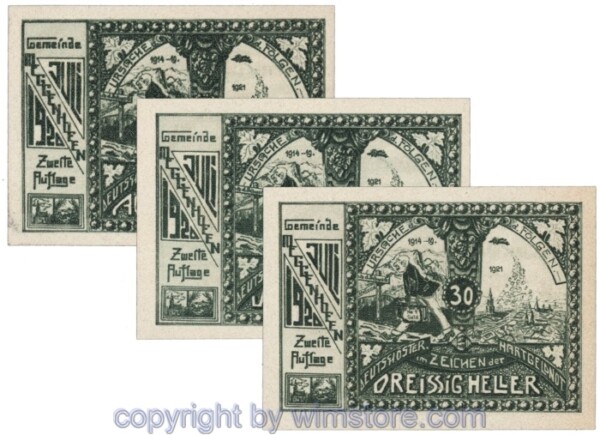 Meggenhofen, J00603IIc, Serie 30, 40, 80 Heller; 1