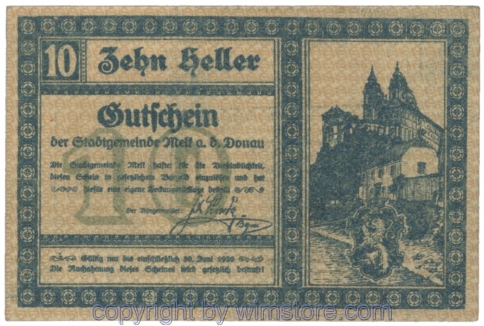 Melk, J00605Ia, 10 Heller; 1