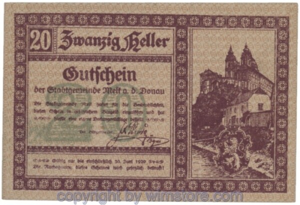 Melk, J00605Ia, 20 Heller; 1