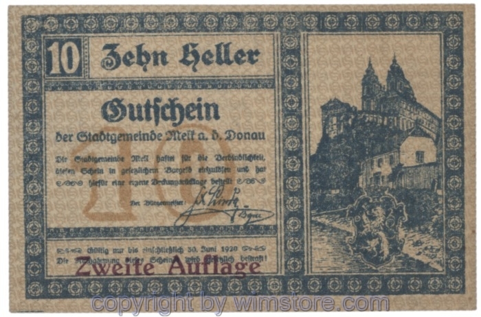 Melk, J00605Ie, 10 Heller; 1