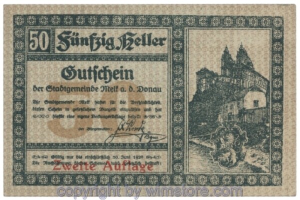 Melk, J00605Ie, 50 Heller; 1