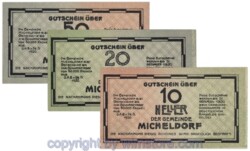 Micheldorf, G0612a, Serie 10, 20, 50 Heller; 1