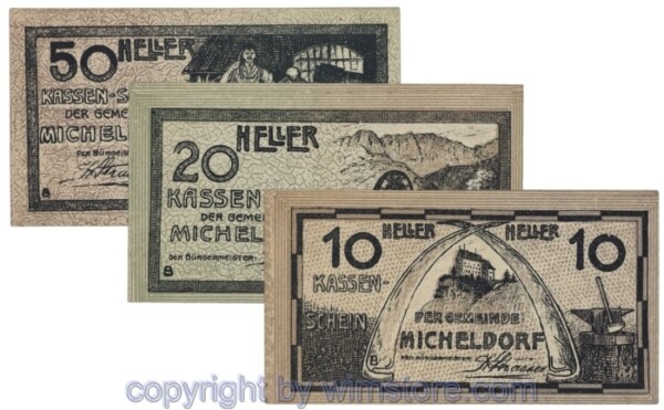 Micheldorf, G0612d, Serie 10, 20, 50 Heller; 1