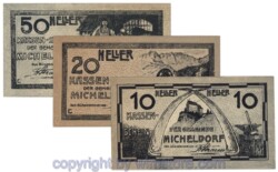 Micheldorf, G0612g, Serie 10, 20, 50 Heller; 1