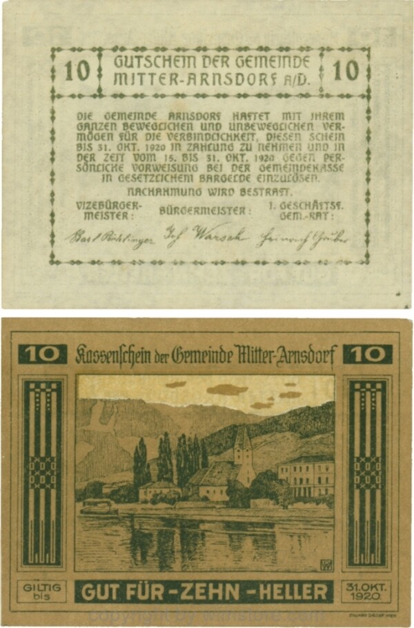 sn109220 Mitter-Arnsdorf, G0617a, 10 Heller; 1-
