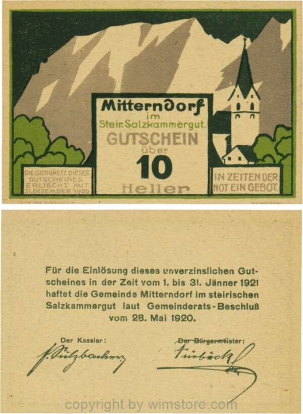 Mitterndorf, G0621I, 10 Heller; 1