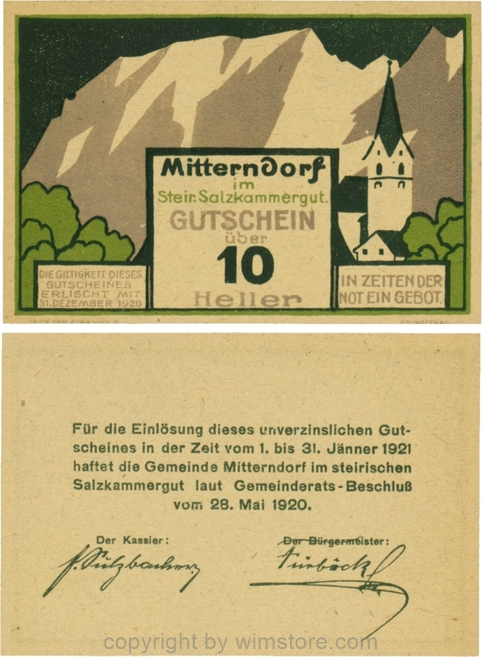 Mitterndorf, G0621I, 10 Heller; 1