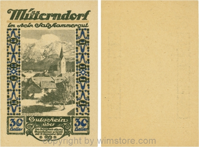Mitterndorf, G0621IIa, 30 Heller, Wertzahl blau; 1-