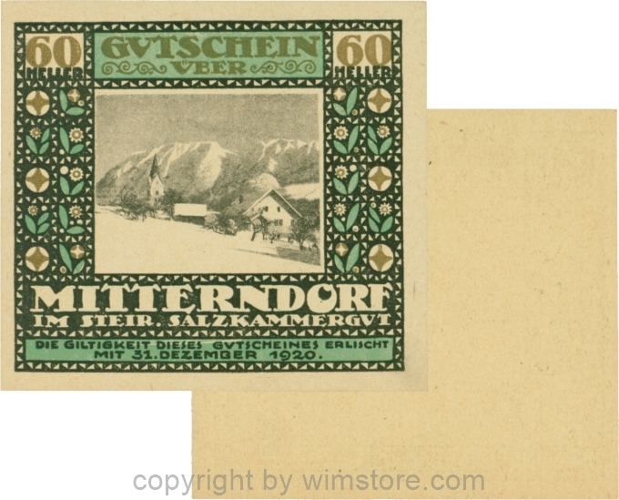 Mitterndorf, G0621IIe, 60 Heller, Wertzahl grau; 1