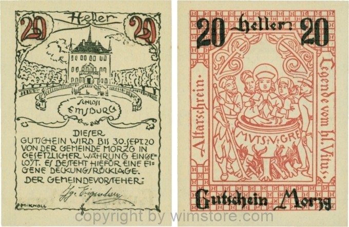 Morzg, G0630, 20 Heller; 1-