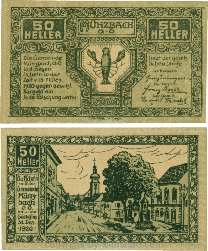 Münzbach, G0636Ij, 50 Heller, grün; 1