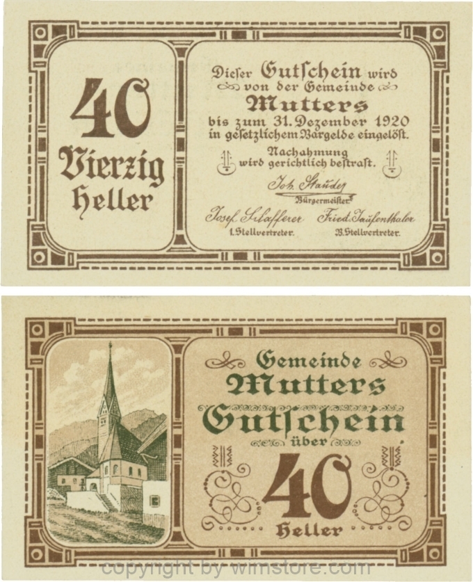 sn109700 Mutters, G0641Ia, 40 Heller; 1-