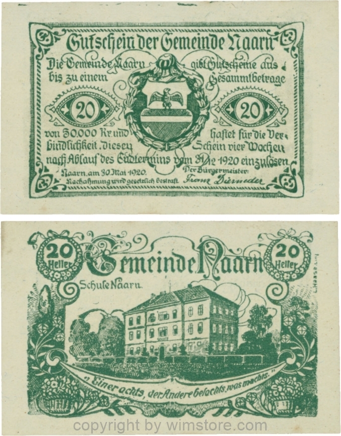 Naarn, G0642Ia, 20 Heller; 1-