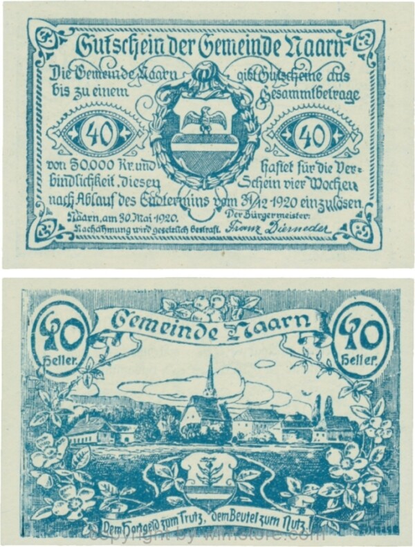 sn109707 Naarn, G0642Ia, 40 Heller; 1