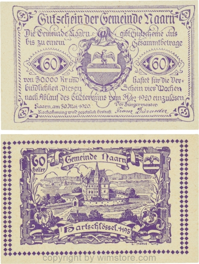 Naarn, G0642Ia, 60 Heller; 1-