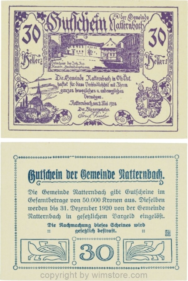 Natternbach, G0643Ia, 30 Heller; 1