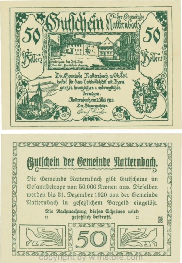 Natternbach, G0643Ia, 50 Heller; 1