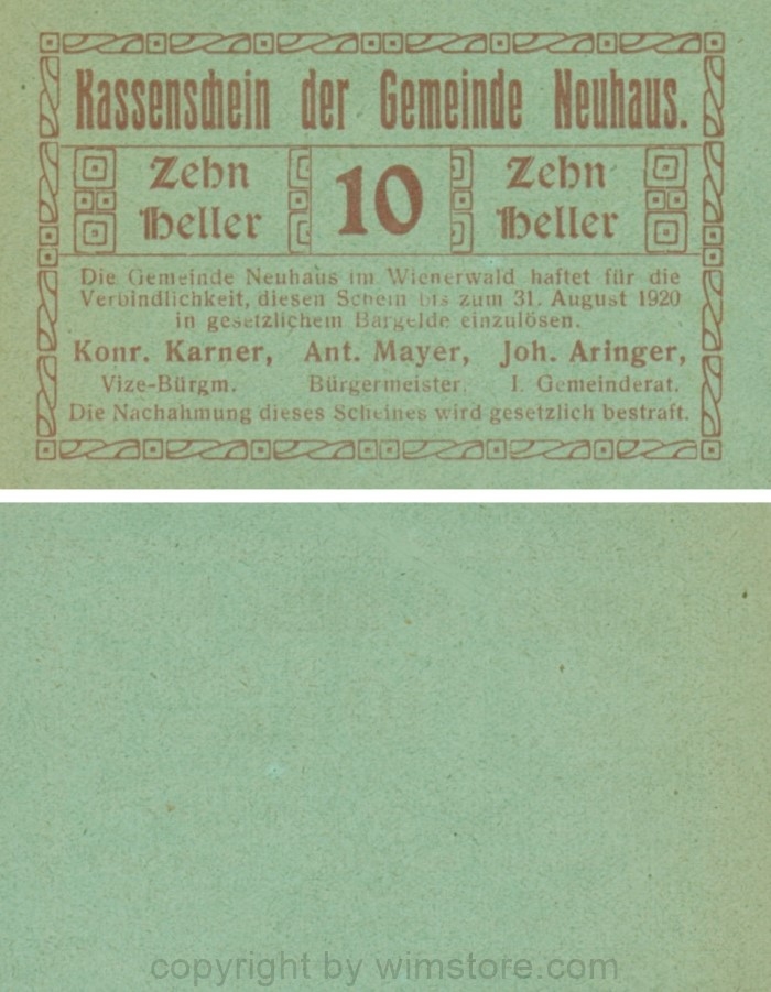 Neuhaus, G0646a, 10 Heller; 1