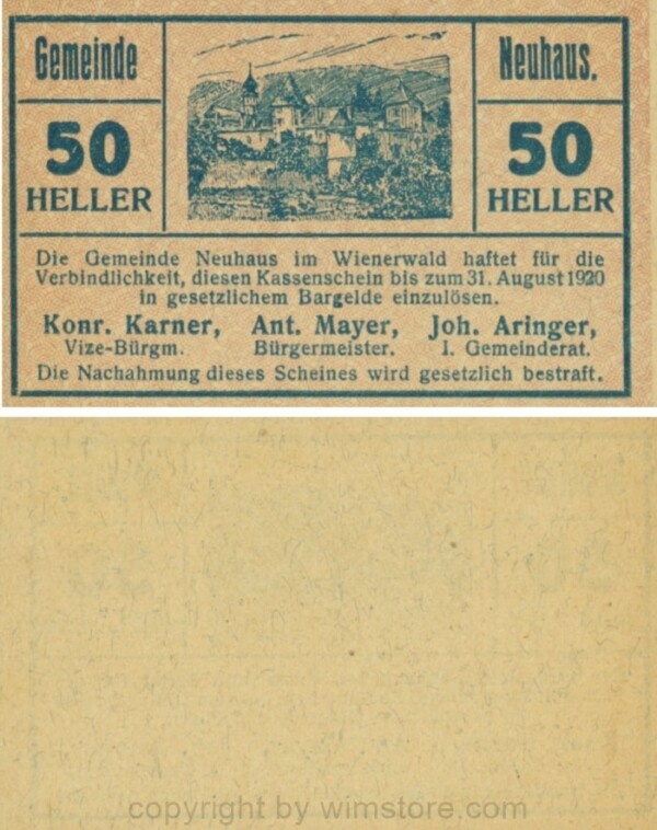Neuhaus, G0646a, 50 Heller; 1