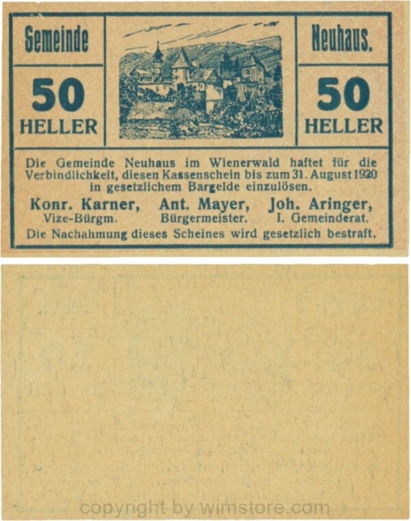 sn109757 Neuhaus, G0646a, 50 Heller; 1-