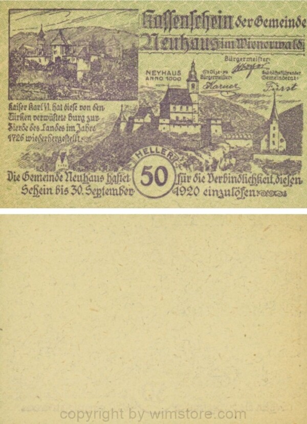 Neuhaus, G0646g, 50 Heller; 1