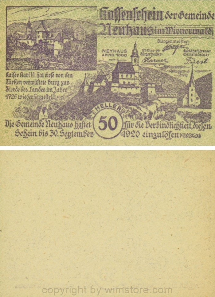 Neuhaus, G0646g, 50 Heller; 1