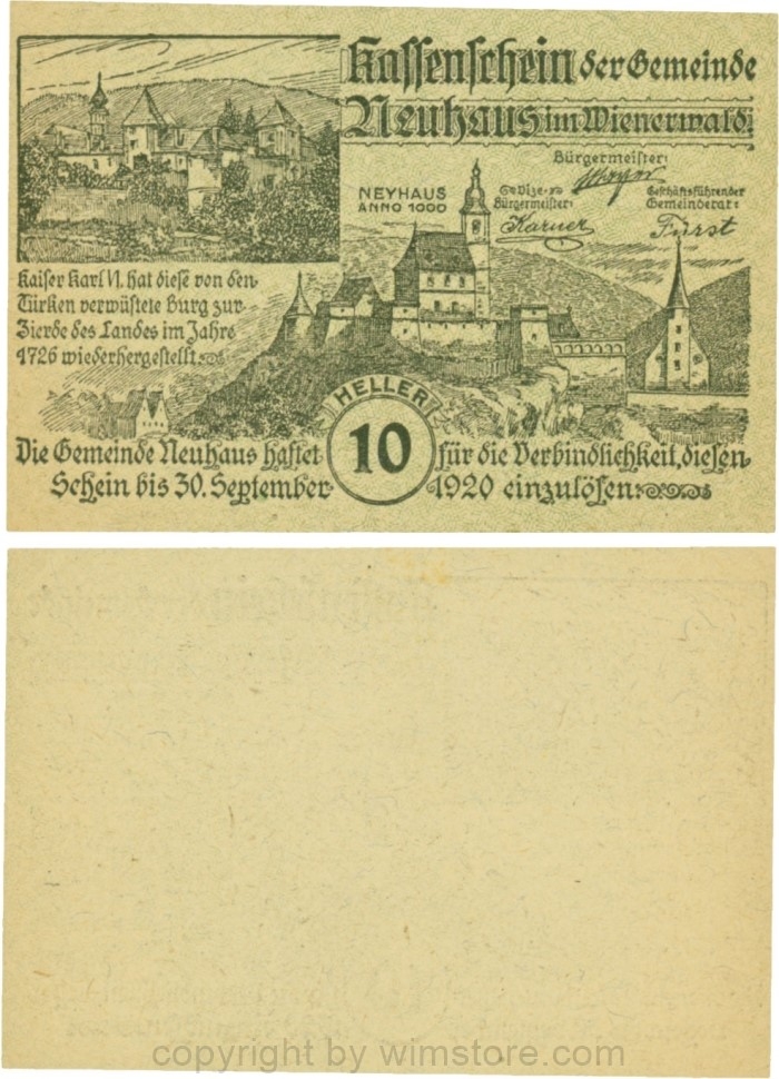 Neuhaus, G0646g, 10 Heller; 1-
