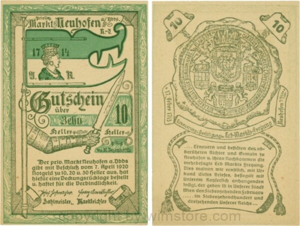 Neuhofen a.d. Ybbs - Markt, G0651e, 10 Heller; 1-