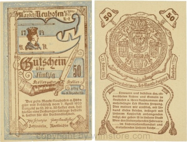 Neuhofen a.d. Ybbs - Markt, G0651e, 50 Heller; 1-