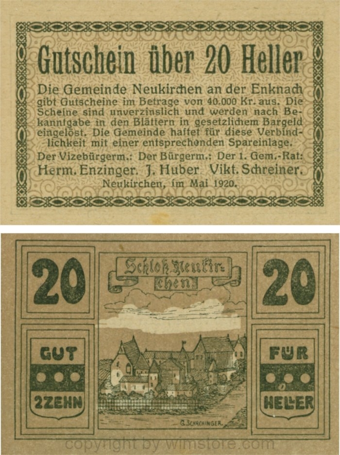Neukirchen an der Enknach, G0656a, 20 Heller; 1-