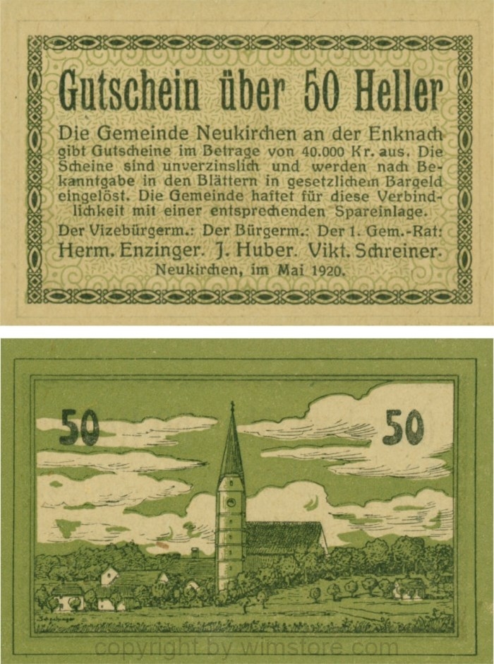 Neukirchen an der Enknach, G0656a, 50 Heller; 1