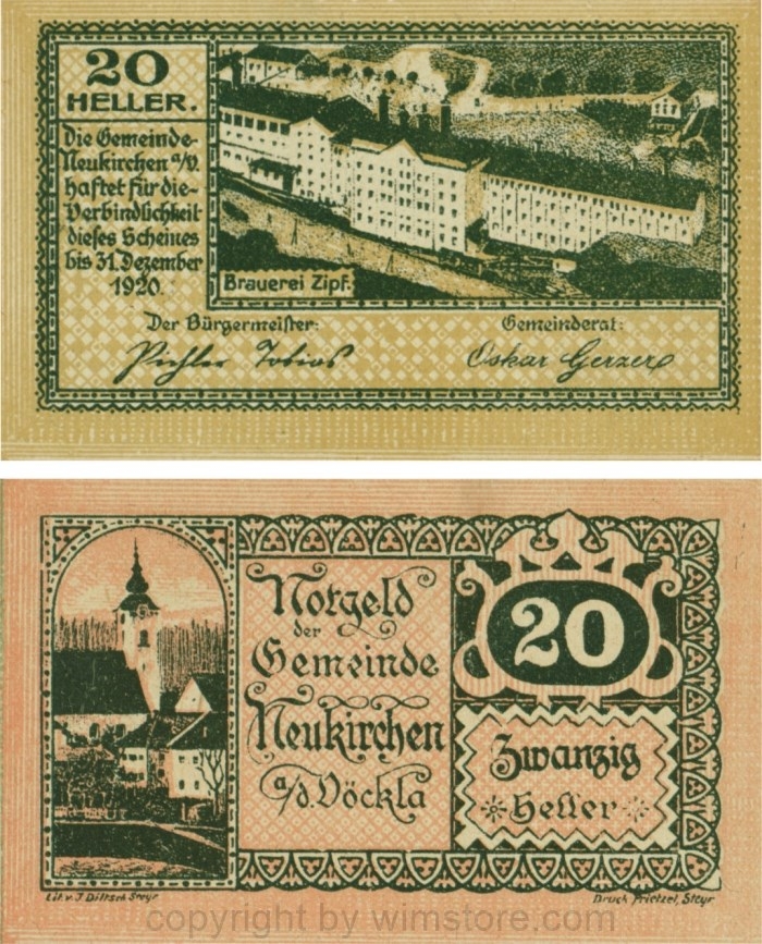 Neukirchen an der Vöckla, G0657, 20 Heller; 1-