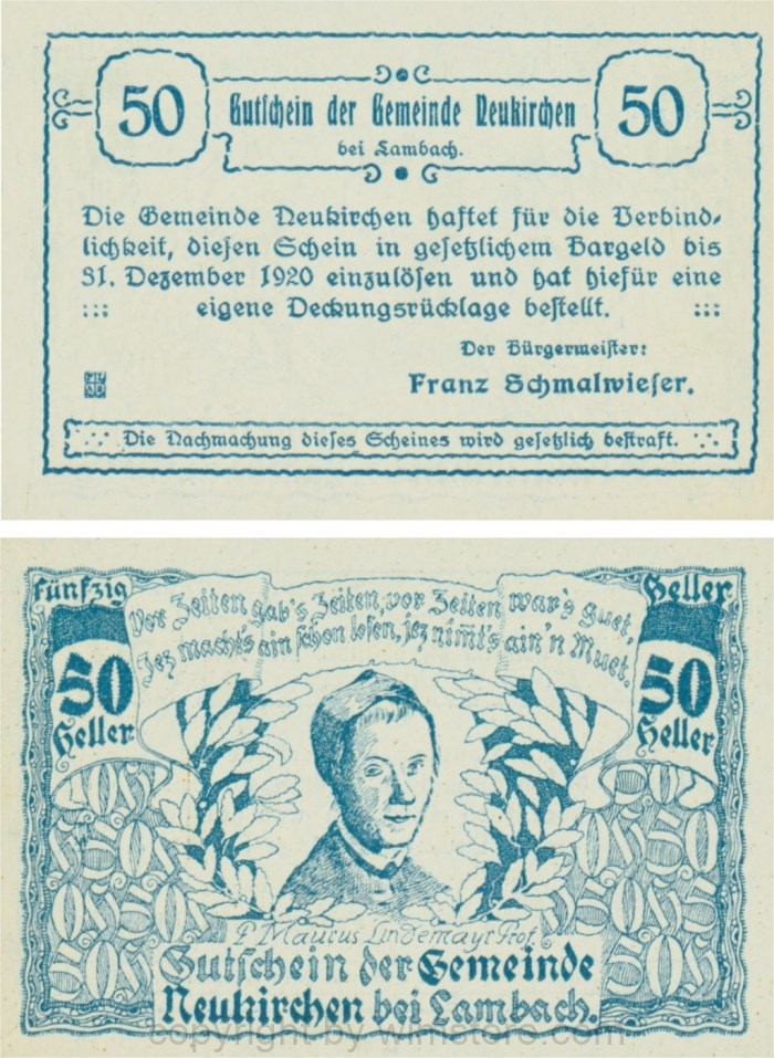 Neukirchen bei Lambach, G0658, 50 Heller; 1