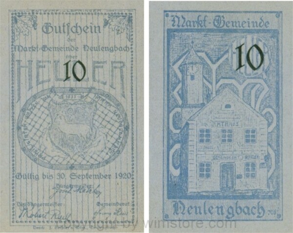 sn109901 Neulengbach, G0659a, 10 Heller; 1-