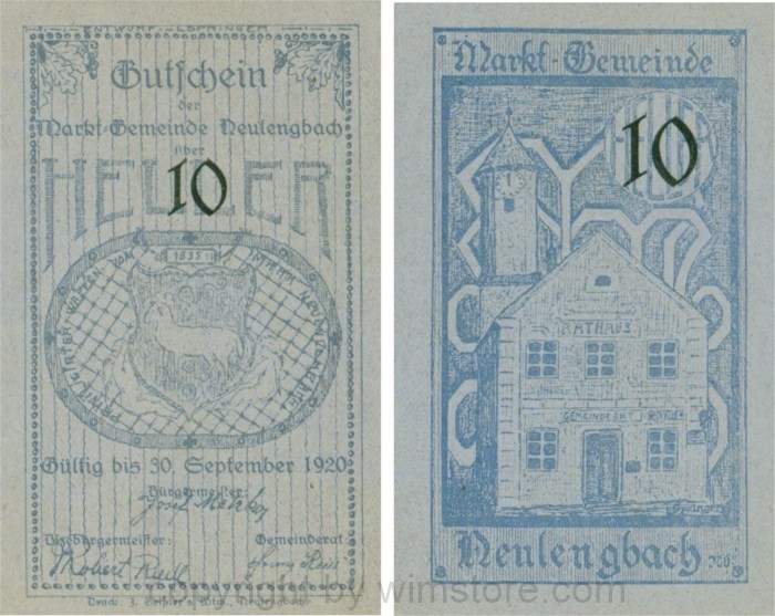 sn109901 Neulengbach, G0659a, 10 Heller; 1-