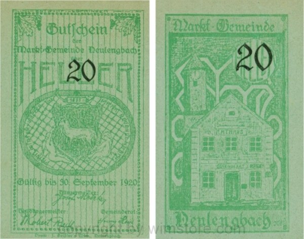 sn109903 Neulengbach, G0659a, 20 Heller; 1-