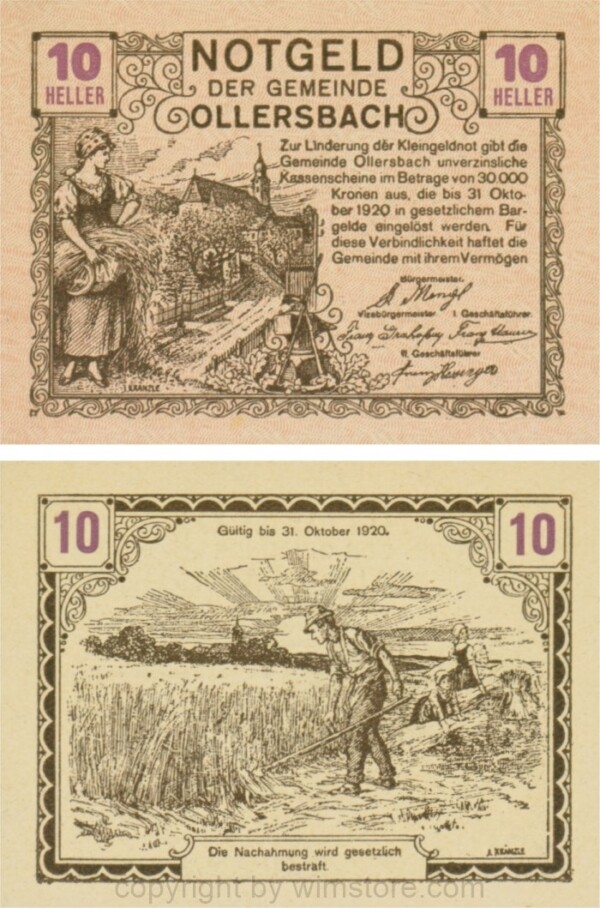 sn109908 Ollersbach, G0709Ia, 10 Heller; 1