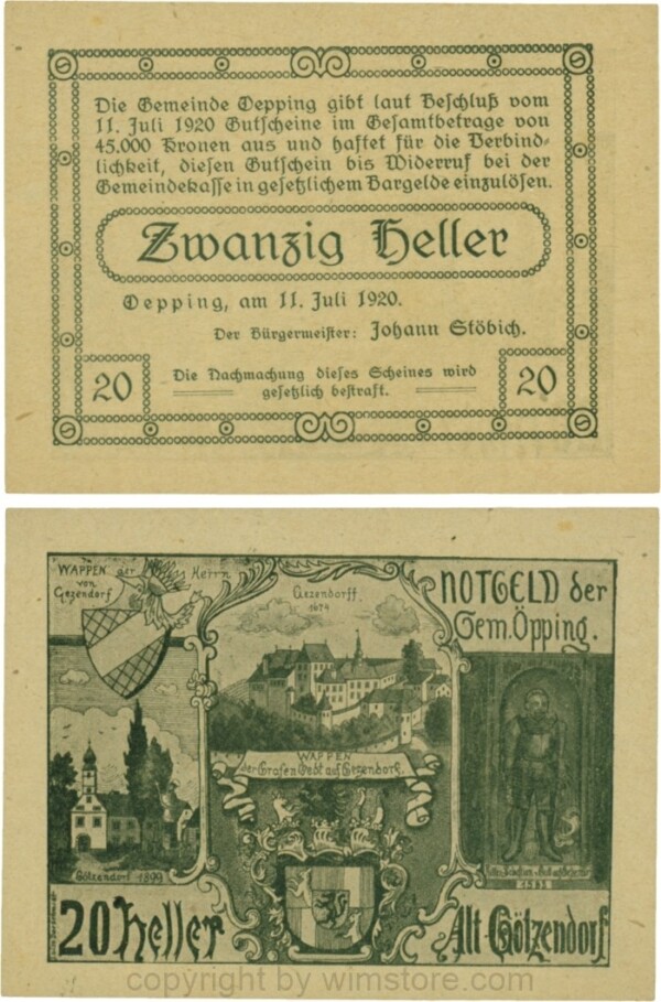Öpping, G0710Ia, 20 Heller; 1-