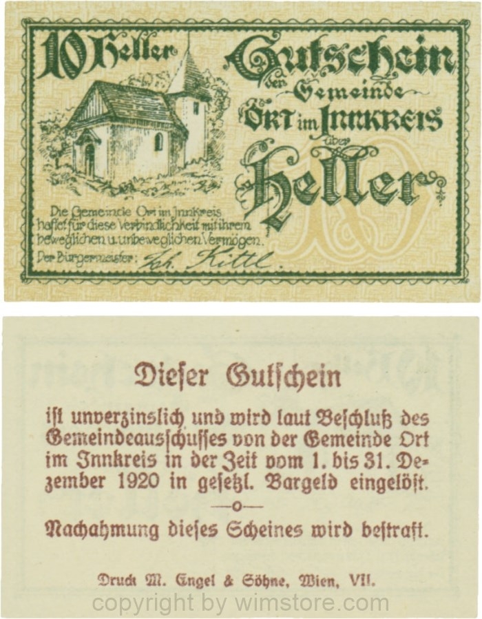 Ort im Innkreis, G0711a, 10 Heller; 1-
