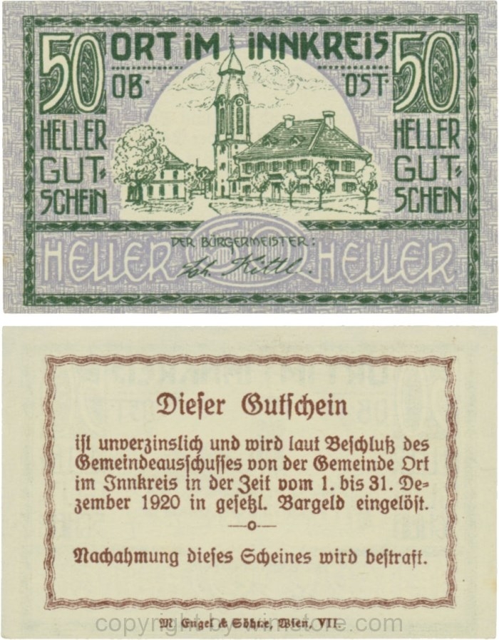 Ort im Innkreis, G0711a, 50 Heller; 1-