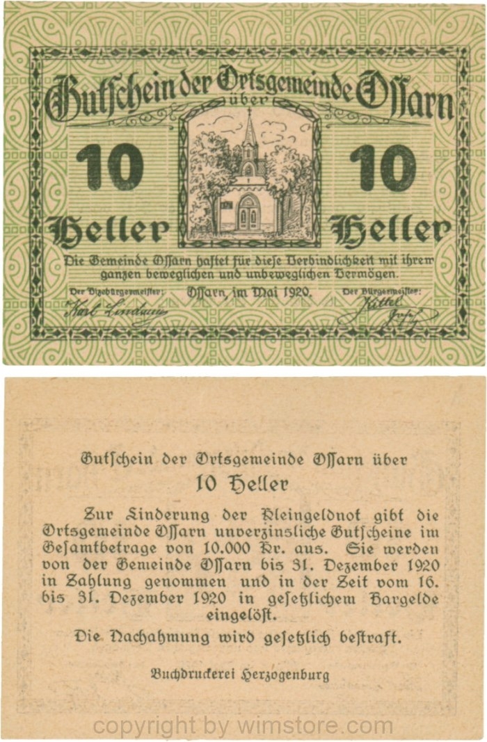Ossarn, G0712a01, 10 Heller, Schein 01; 1