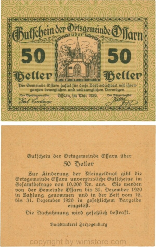 Ossarn, G0712a03, 50 Heller, Schein 03; 1-