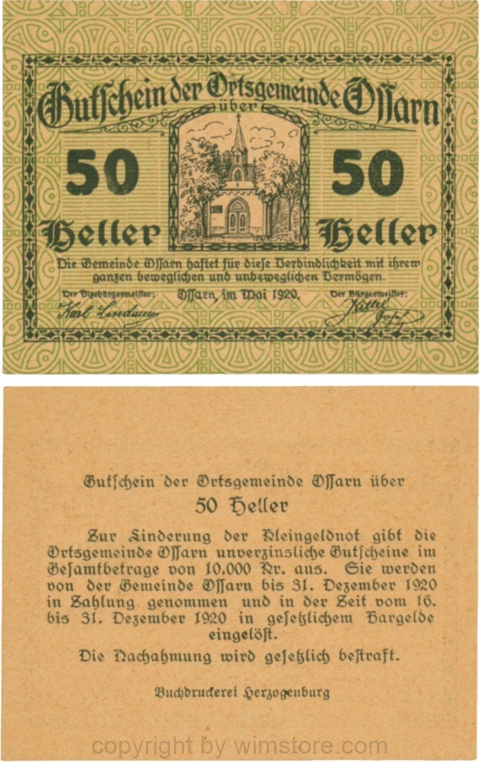 Ossarn, G0712a03, 50 Heller, Schein 03; 1-
