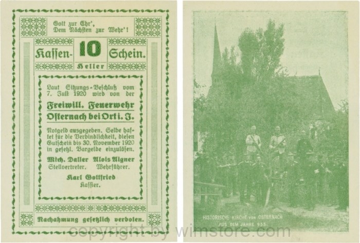 Osternach, P0714, 10 Heller; 1