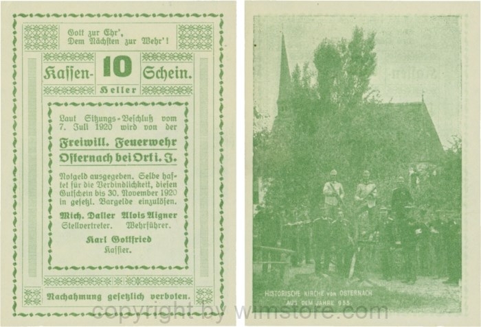 Osternach, P0714, 10 Heller; 1-